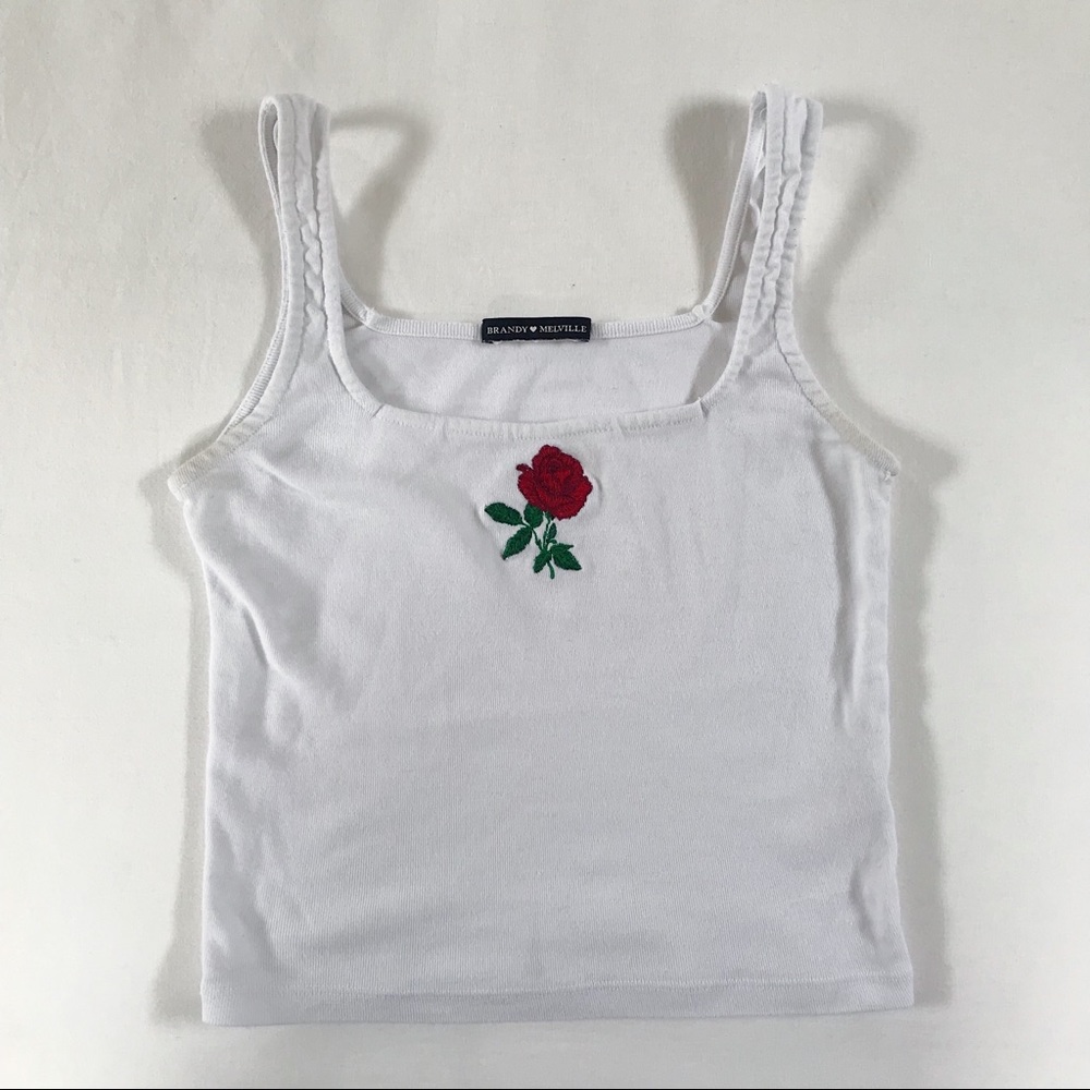brandy melville tank w/ stickers